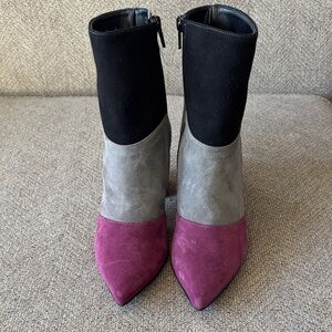 Oroscuro Elegant Women's Tri-Tone Heeled Boots